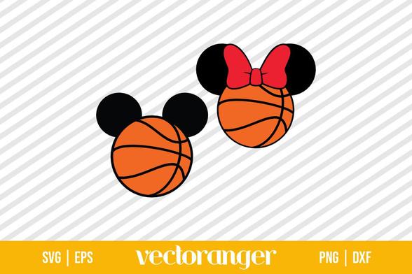 Mickey Minnie Mouse Basketball SVG Cut File