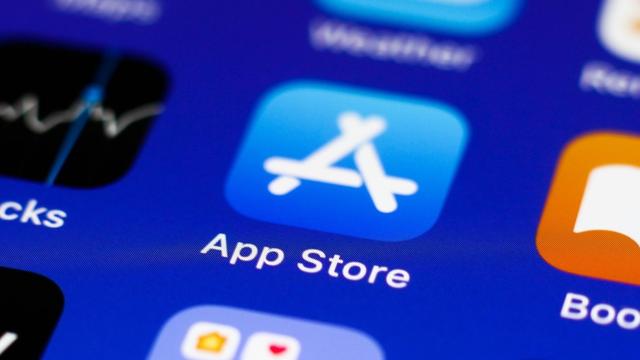 iPhone home screen with the App Store icon displayed.