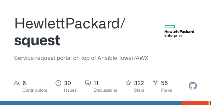 Service request portal on top of Ansible Tower/AWX - HewlettPackard/squest