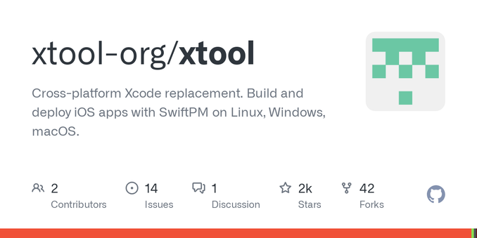 Cross-platform Xcode replacement. Build and deploy iOS apps with SwiftPM on Linux, Windows, macOS. - xtool-org/xtool Cross-platform Xcode replacement. Build and deploy iOS apps with SwiftPM on Linux, Windows, macOS. - xtool-org/xtool