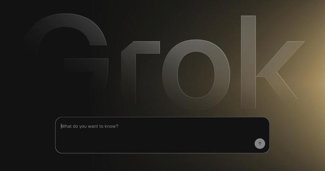 Esta imagen del sitio web de xAI muestra un campo de búsqueda para el chatbot de inteligencia artificial Grok, el jueves 15 de mayo de 2025. (AP Foto)