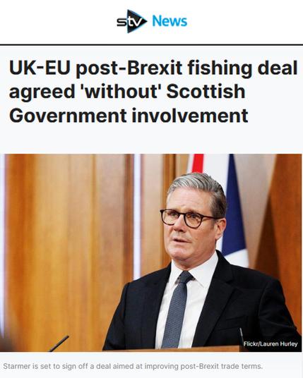 STV News: UK-EU post-Brexit fishing deal agreed 'without' Scottish Government involvement