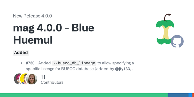 Added

#730 - Added --busco_db_lineage to allow specifying a specific lineage for BUSCO database (added by @jfy133, @dialvarezs)
#730 - Added a new documentation section on database setup (by @jfy1...
