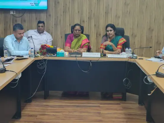 Dr Vijayalakshmi during a high-level review meeting concerning schemes run by the state and central governments.