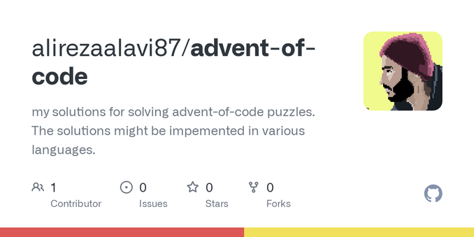 my solutions for solving advent-of-code puzzles. The solutions might be impemented in various languages. - alirezaalavi87/advent-of-code