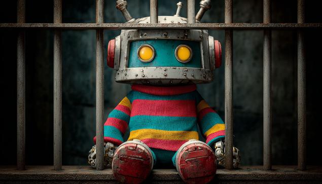 Google Robot Behind Bars