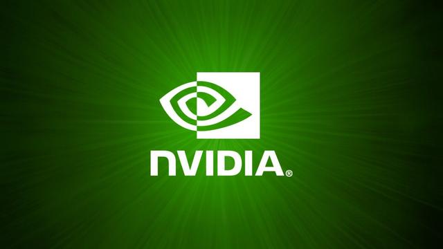 The Nvidia logo on a green background.