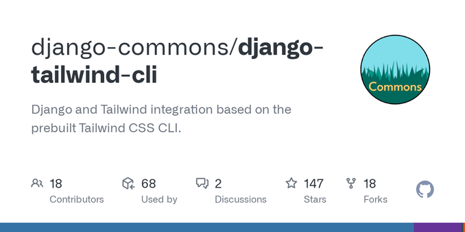 Django and Tailwind integration based on the prebuilt Tailwind CSS CLI. - django-commons/django-tailwind-cli