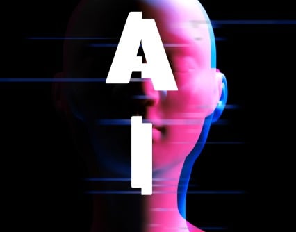 AI letters and face