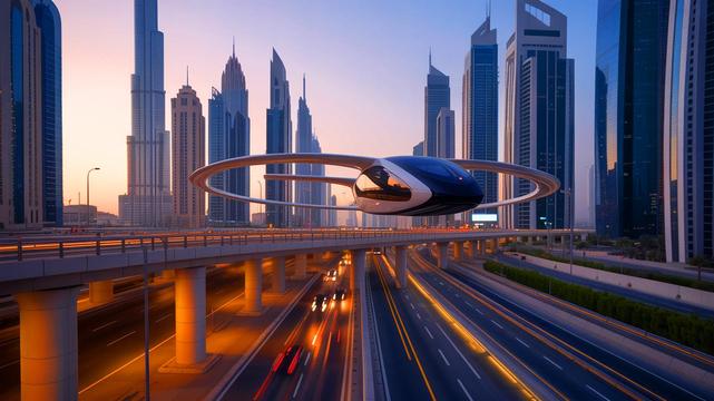 Illustration de l'arrivée imminente des taxis aériens électriques de Joby Aviation dans le ciel de Dubaï