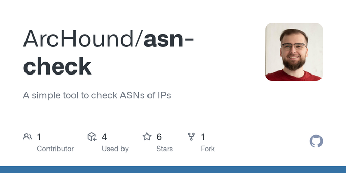 A simple tool to check ASNs of IPs. Contribute to ArcHound/asn-check development by creating an account on GitHub.