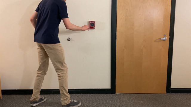 Dude about to pull a fire alarm