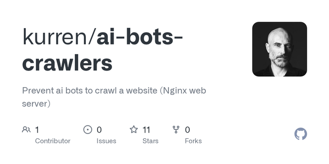 Prevent ai bots to crawl a website (Nginx web server) - kurren/ai-bots-crawlers