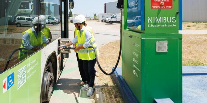 Refueling of a Nimbus bus with biomethane in Barcelona, 18 June 2025. | Service De Presse Life Nimbus.