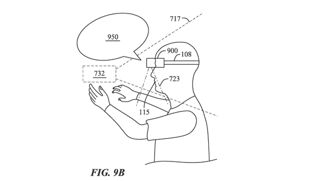 Apple Vision Pro lip movement detection diagram from patent filing.