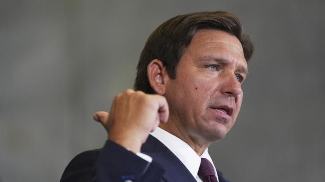Florida Gov. Ron DeSantis speaks during a news conference about a recent immigration enforcement operation, at the South Florida office of U.S. Immigration and Customs Enforcement and Enforcement and Removal Operations, May 1, 2025, in Miramar, Fla. (AP Photo/Rebecca Blackwell, file)