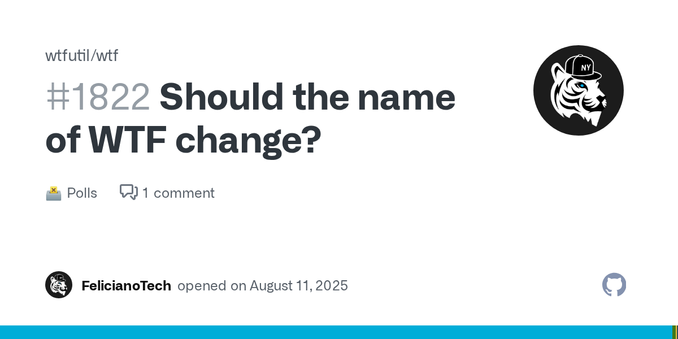 One of my personal gripes with WTF has been its name. When referring to or using WTF in work environments, it has been a little awkward. At my last company, we actually used WTF for our team but I ...