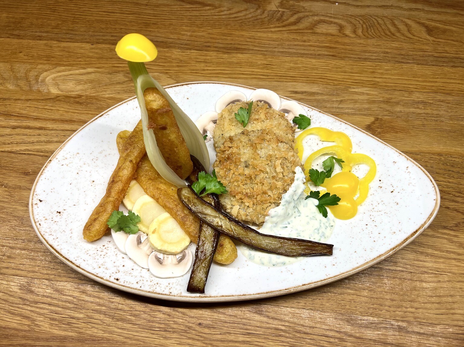 Michael Pádraig: &amp;quot;Mit Panko-Mehl panierte Kohlrabi-Schnitzel, gebra ...
