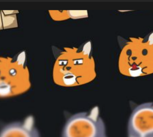 A series of blobfoxes, narrowed to the one drinking coffee with a look of disapproval.

View more at: https://volpeon.ink/art/