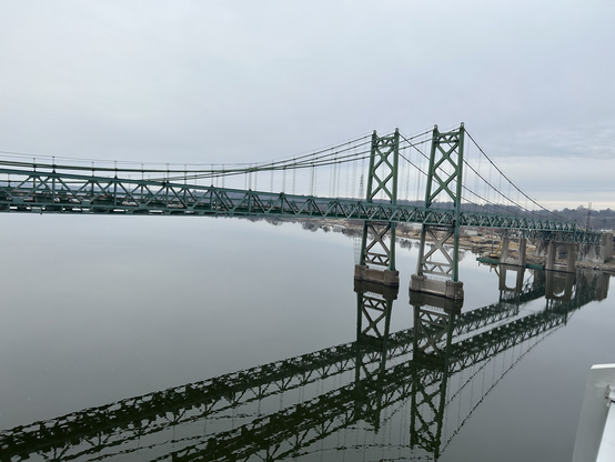 Remaining portions of Iowa end of the former I-74 bridges