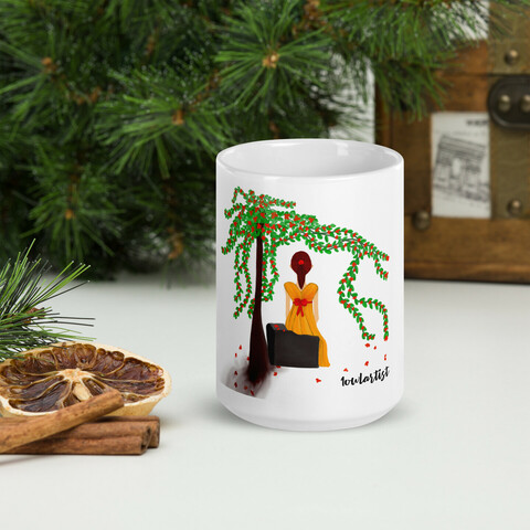 Trendy Personalized artistic coffee mug gift for women on 1owlartist.etsy.com