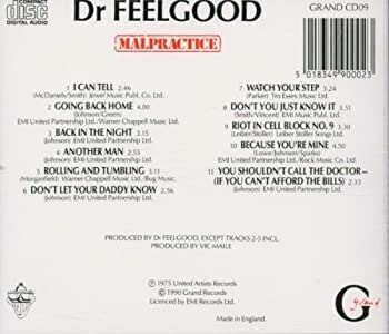 Dr Feelgood - Malpractice - a record cover