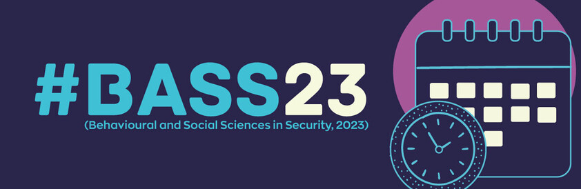 Graphic promoting the Behavioural and Social Sciences in Security Conference 2023