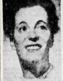 Betty Meredith-Jones, from a 1955 newspaper photo; a smiling white woman with dark hair