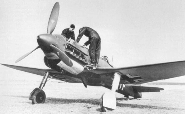 The Heinkel He 100 was a single seat fighter design for the German Luftwaffe which had its first flight in January 1938. Despite being one of the fastest fighters at the time, it was not adopted by the Luftwaffe, which concentrated on the Messerschmitt Bf 109 instead. Approximately 19 prototypes and pre-production aircraft were constructed, but none entered service.

In a propaganda campaign, the pre-production He 100s were used to deceive Allied intelligence into believing that large number of the He 113 (as it was called in the campaign) were in service. Aircraft were re-painted several times in different markings, including as a night fighter to convince the Allies.

Once the Luftwaffe rejected the He 100, Heinkel was given permission to sell the fighter abroad. Prototypes V1, V2, V4, V5, V6 and V7 were sold to the Soviet Union, where its surface cooling system was of interest.

Japan purchase three D-0 pre-production aircraft and a licence. Although Hitachi built a plant for their construction, the start of the war in Europe meant that the jigs and plans never arrived.