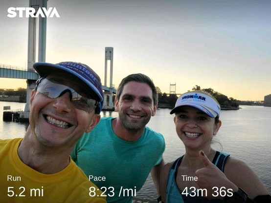 Group selfie (Paola, Stefano, and myself, right to left)
Behind the calm East River and the Randall's Island bridge 