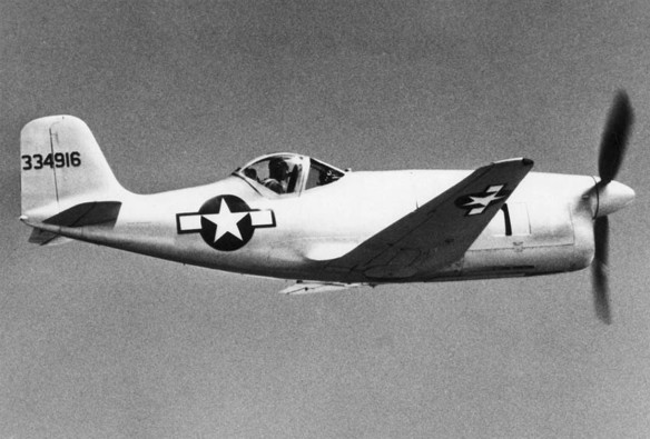 The Bell XP-77 experimental light-fighter aircraft. Due to the failure of its planned engine and weight issues, it was cancelled in December 1944

