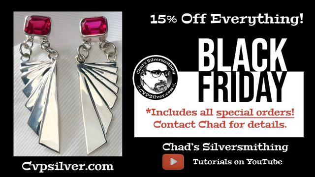 Sale graphic showing 15% off Chad’s Jewelry