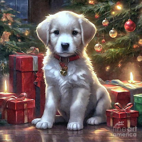 Holiday Golden Puppy