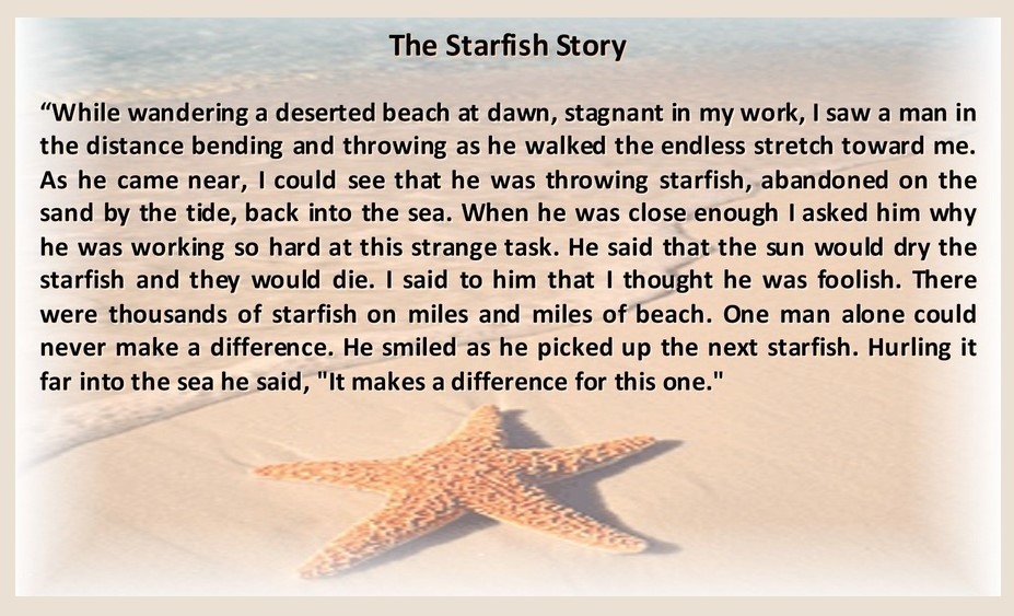 The starfish story.