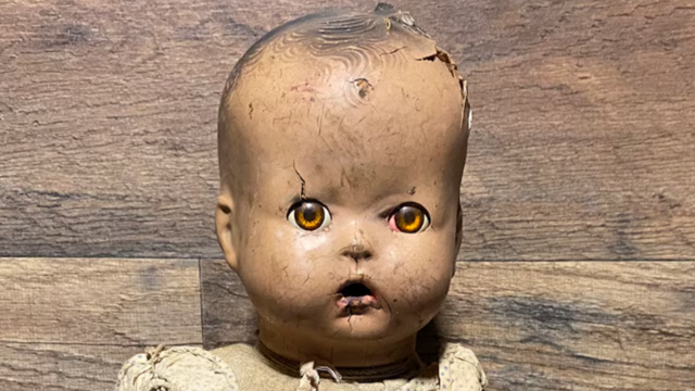 Antique doll head. Creepy AF.