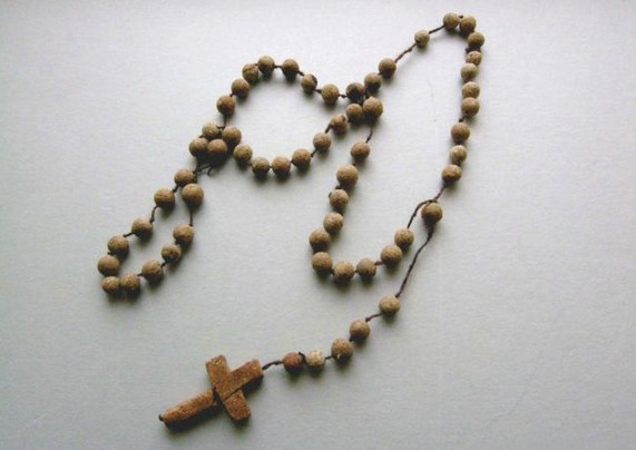 A rosary made of bread in the Auschwitz concentration camp.