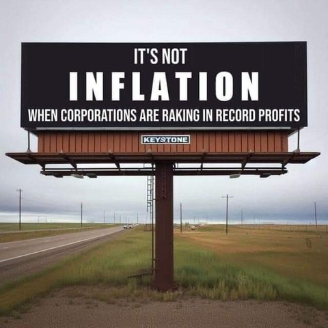 Billboard sign on the side of a rural highway reads: 