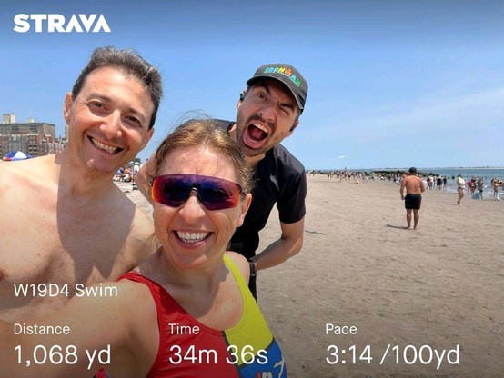 Group selfie of 3 people on the beach