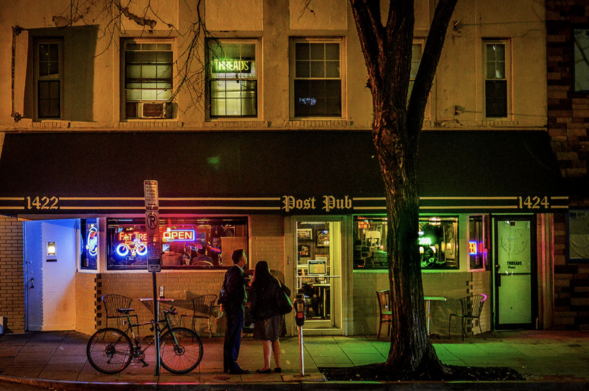 Post Pub, pictured in November 2015, was for decades a gathering place for downtown workers. (Bill O'Leary/The Washington Post)