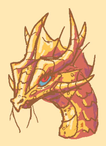 gold dragon bust