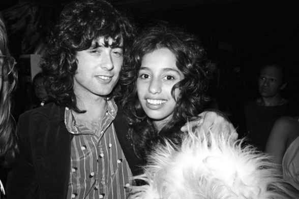 Lori Mattix with Jimi Page of Led Zeppelin.