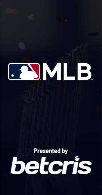 The loading screen of the MLB mobile app.


