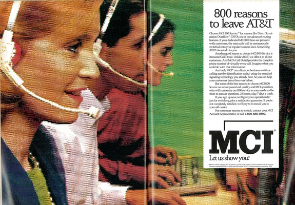 Scanned color print ad for MCI with the tagline 