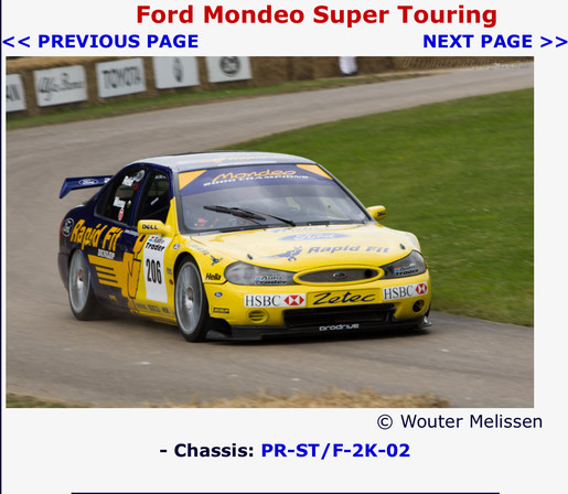 2000 Ford Mondeo British Supercar Touring winner, iirc 1,2,3. 