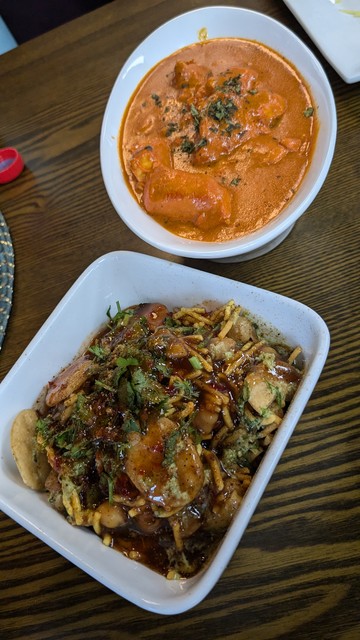 Chana Chaat and Chicken Tikka