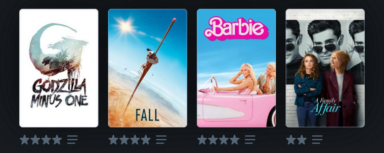 Last 4 films watched, from Letterboxd 