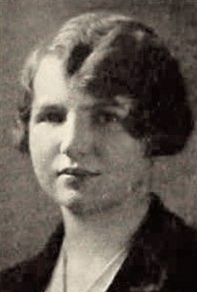 Fanny Curtis, from the 1930 yearbook of Smith College; a young white woman with wavy bobbed hair