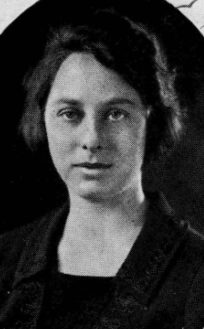 Anna Espenschade, a young white woman with dark hair, in the 1925 yearbook of Goucher College