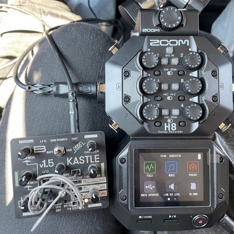 Bastl Kastle Synth and Zoom H8 Field Recorder