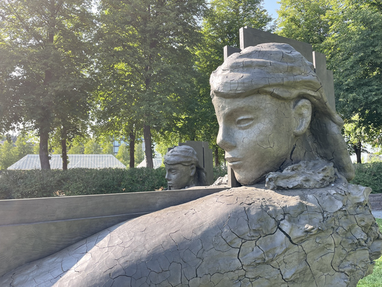 Statues in profile